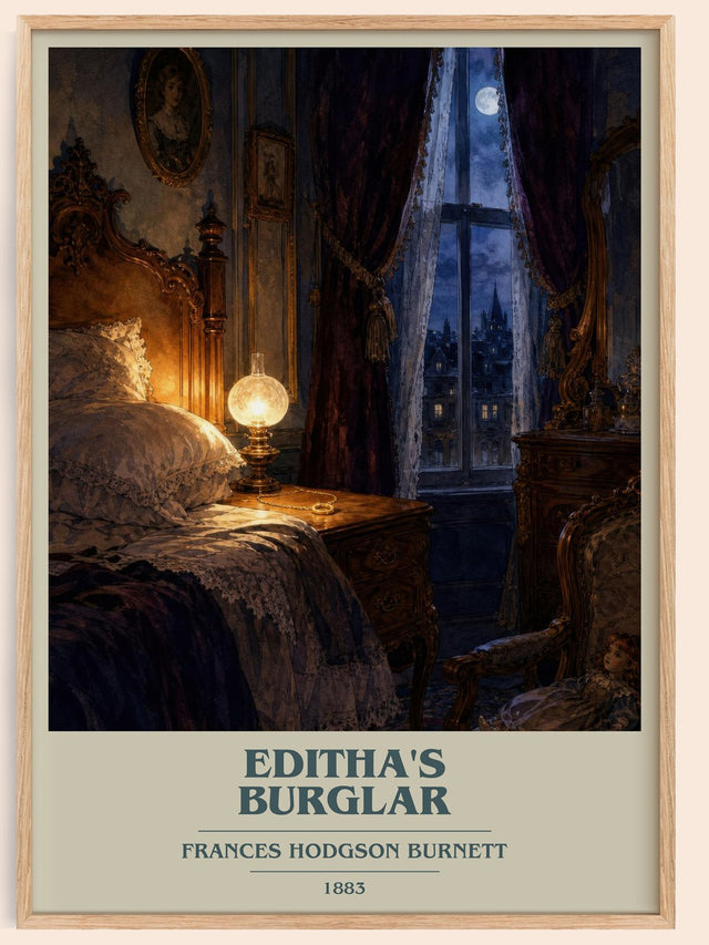 Editha'S Burglar Book Cover Poster by Frances Hodgson Burnett