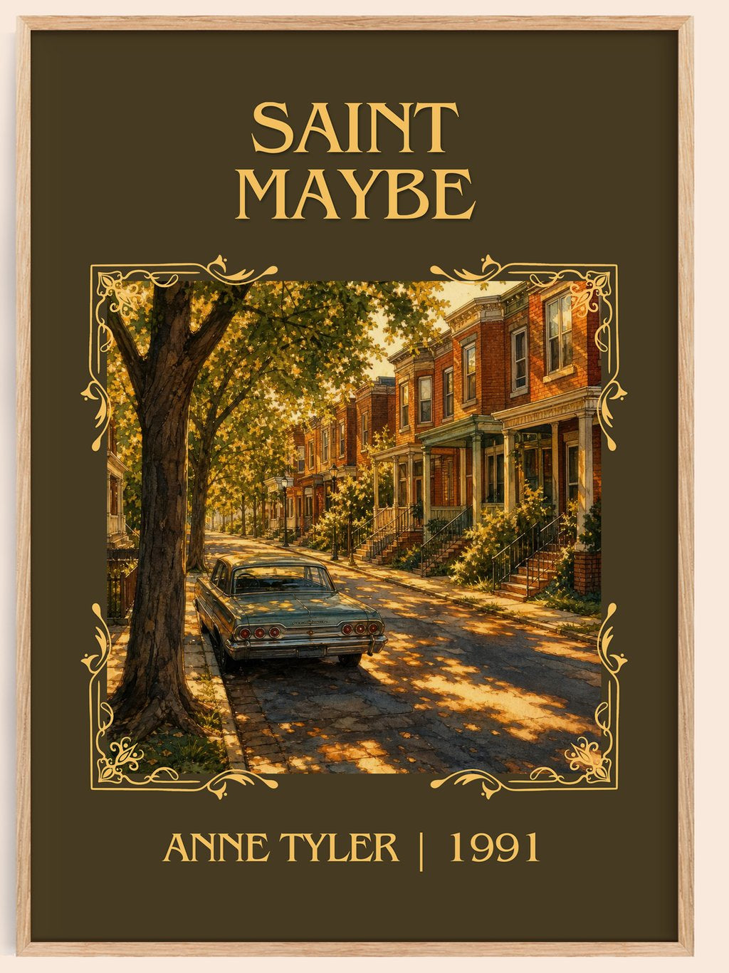 Saint Maybe Classic Book Art Print by Anne Tyler – book poster
