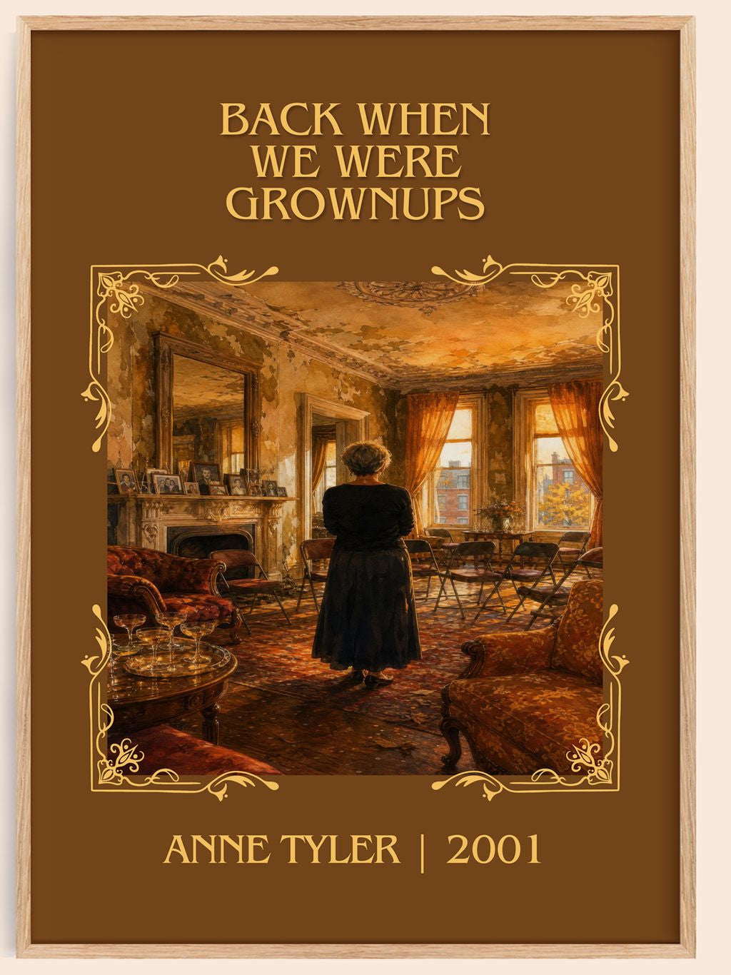 Back When We Were Grownups Classic Book Art Print by Anne Tyler – book poster
