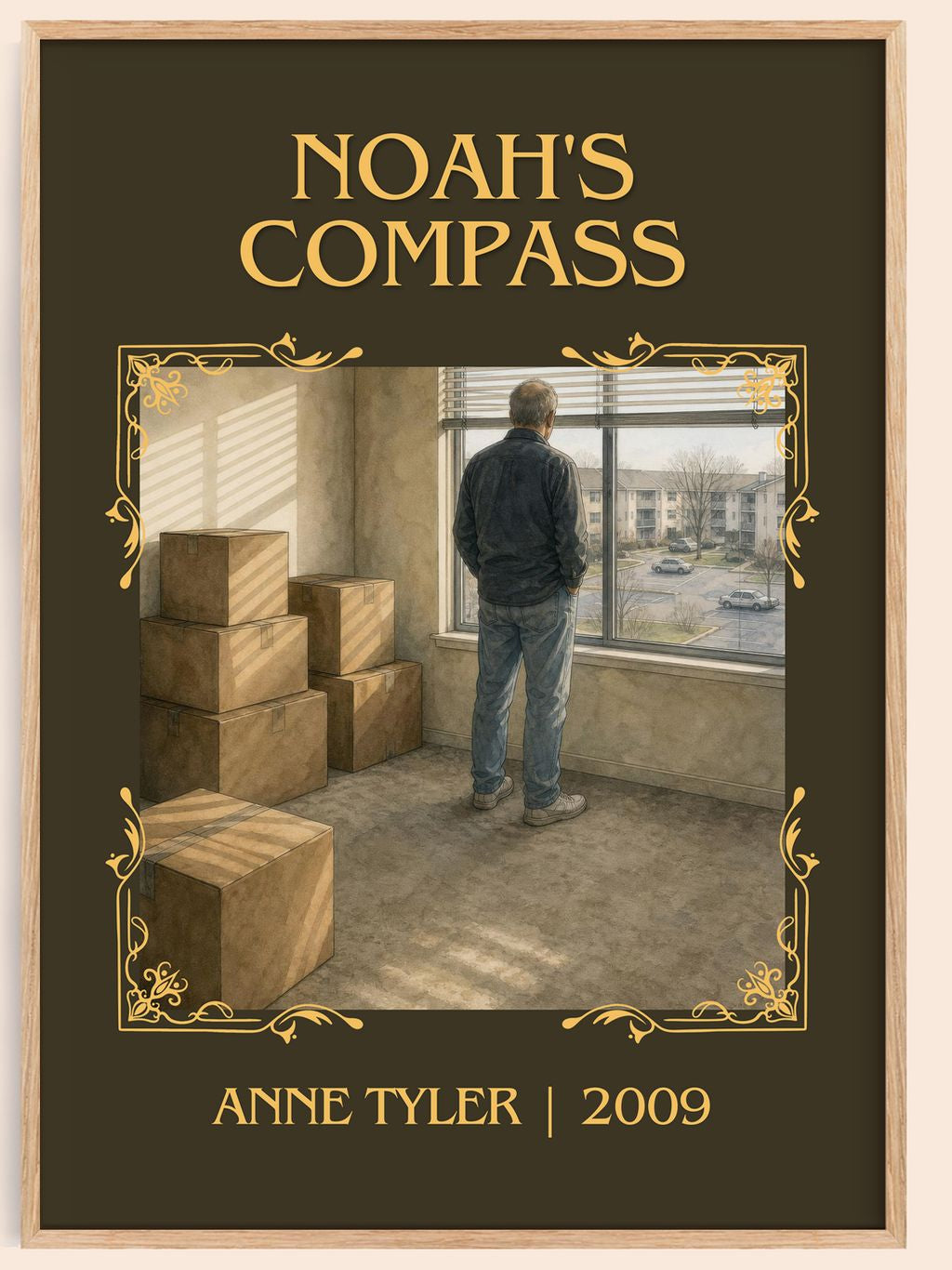 Noah'S Compass Classic Book Art Print by Anne Tyler – book poster