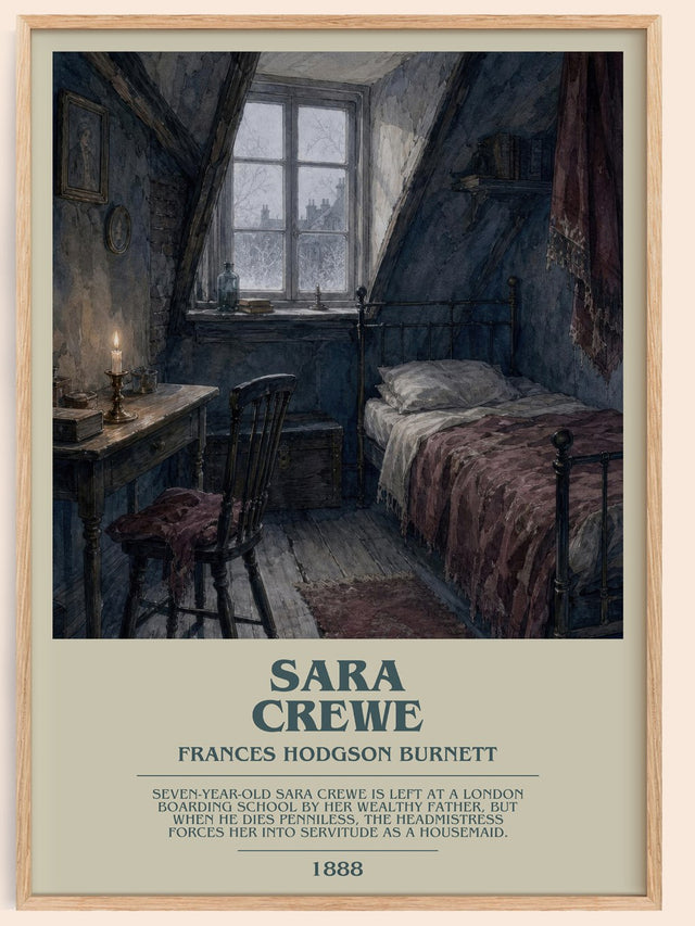Sara Crewe Bookish Wall Art by Frances Hodgson Burnett