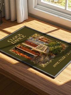 Clock Dance Classic Book Art Print by Anne Tyler – print on a sunlit desk