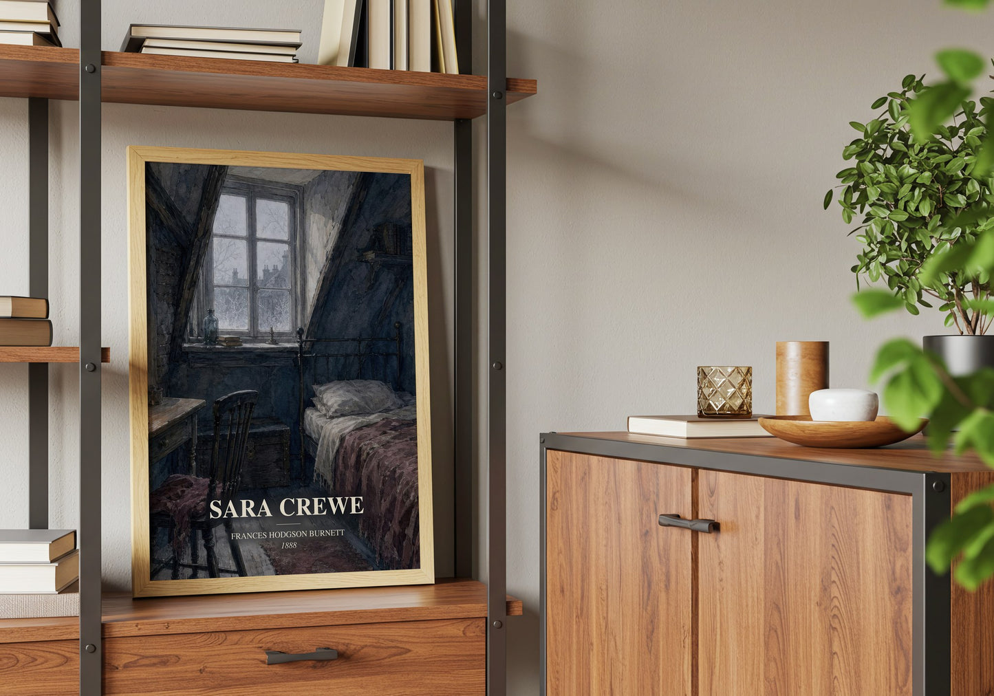 Sara Crewe book watercolour illustration paper finish options – matte satin gloss