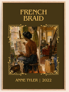 French Braid Classic Book Art Print by Anne Tyler – book poster