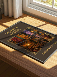 The Cripple And His Talismans Classic Book Art Print by Anosh Irani – print on a sunlit desk