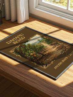 Dahanu Road Classic Book Art Print by Anosh Irani – print on a sunlit desk