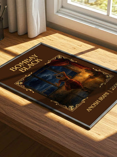 Bombay Black Classic Book Art Print by Anosh Irani – print on a sunlit desk