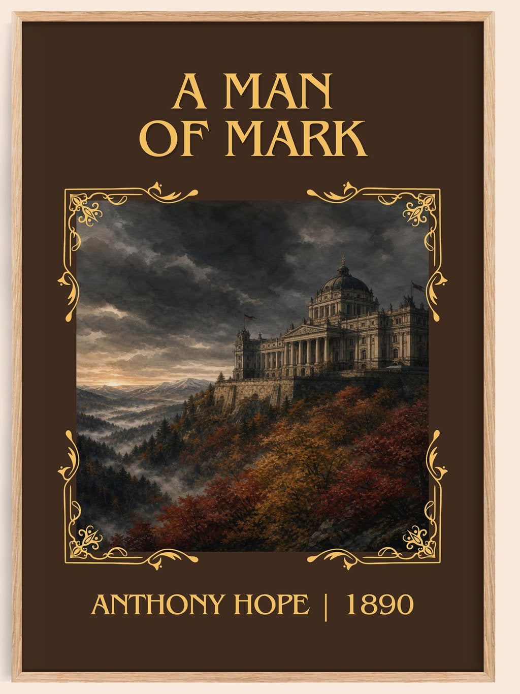 A Man Of Mark Classic Book Art Print by Anthony Hope – book poster