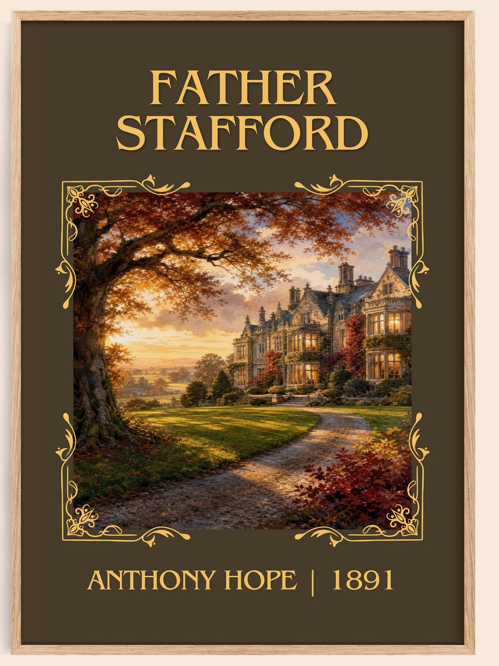 Father Stafford Classic Book Art Print by Anthony Hope – book poster