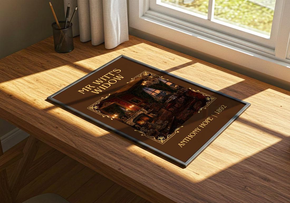 Mr Witt'S Widow Classic Book Art Print by Anthony Hope – print on a sunlit desk