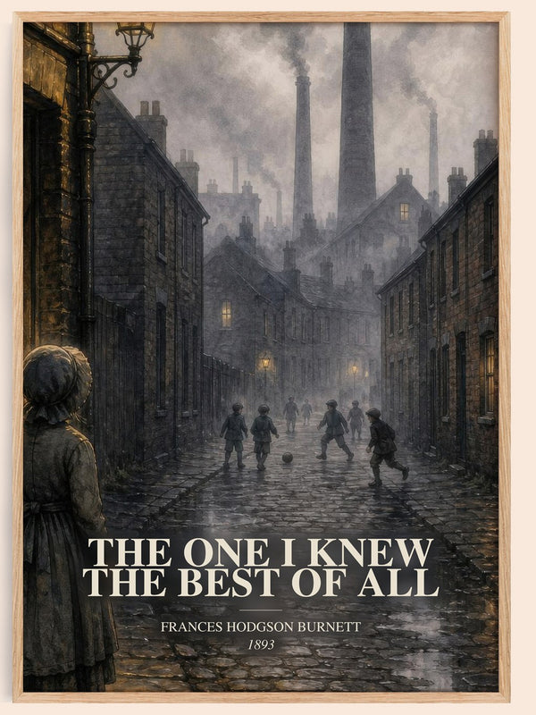 The One I Knew The Best Of All watercolour book poster by Frances Hodgson Burnett – framed literary art print