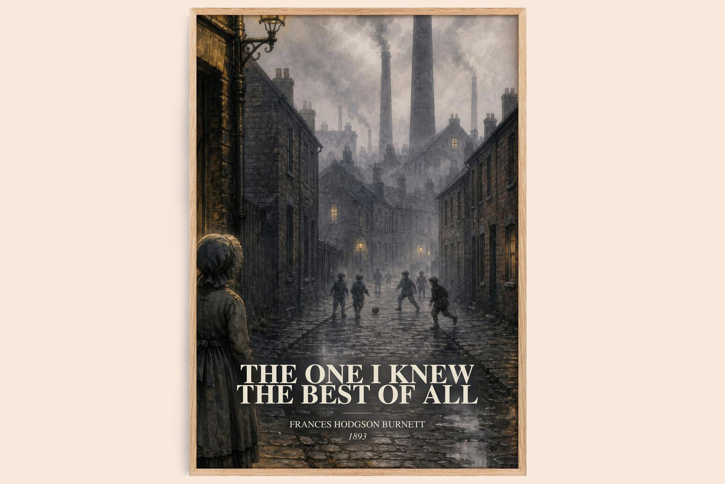 The One I Knew The Best Of All watercolour book poster by Frances Hodgson Burnett – framed literary art print