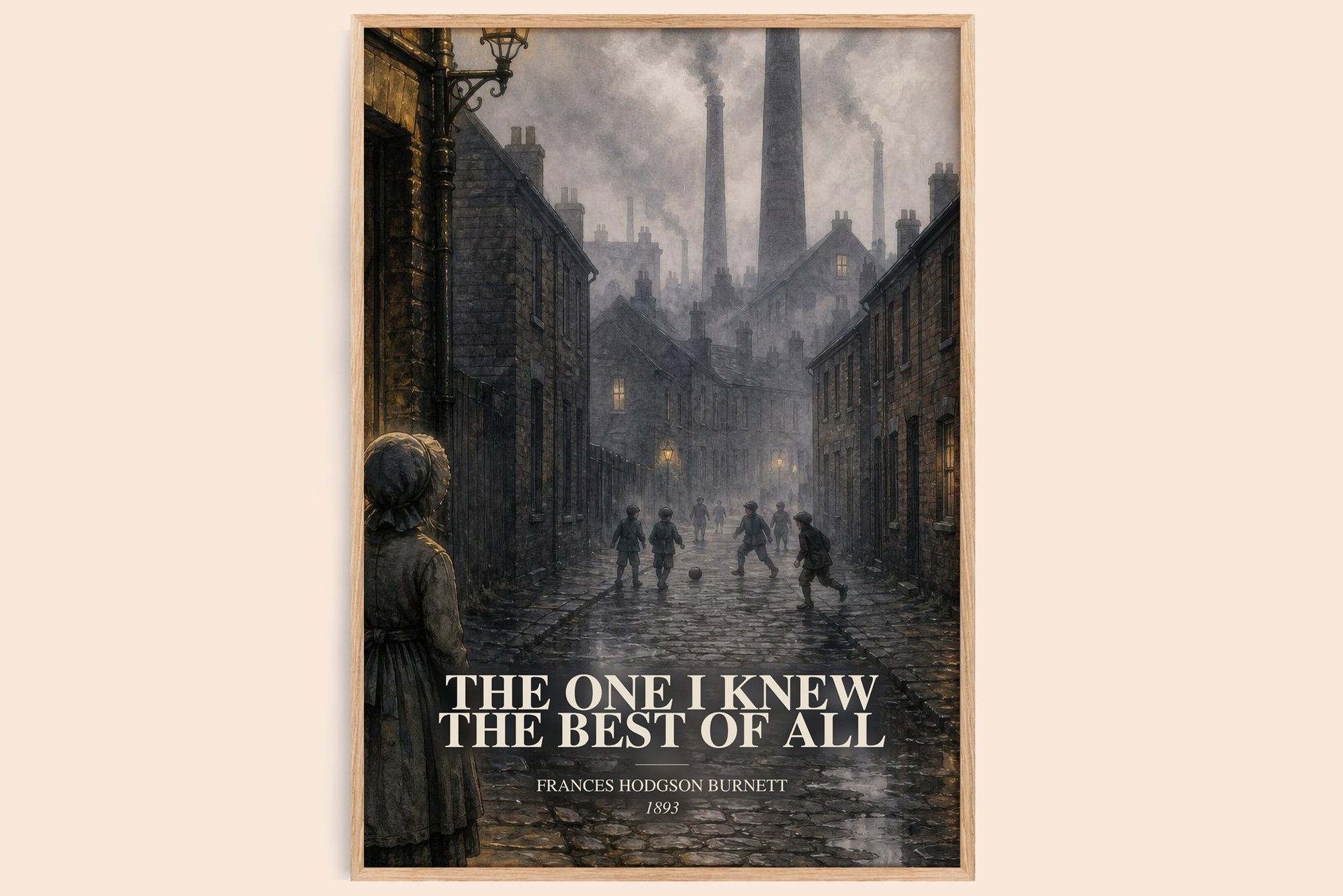 The One I Knew The Best Of All watercolour book poster by Frances Hodgson Burnett – framed literary art print
