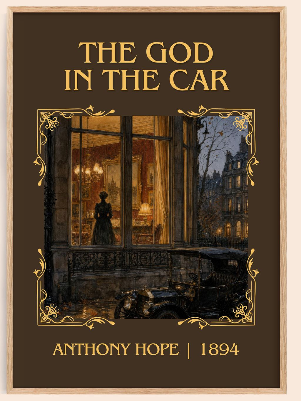 The God In The Car Classic Book Art Print by Anthony Hope – book poster