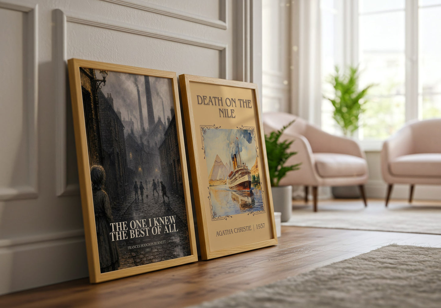 The One I Knew The Best Of All watercolour print framed by window – literary home decor
