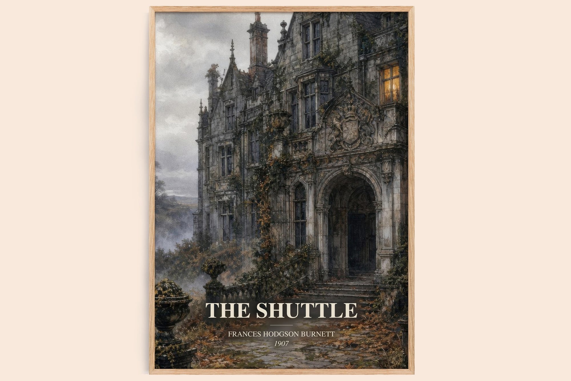The Shuttle watercolour book poster by Frances Hodgson Burnett – framed literary art print