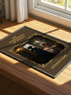The Intrusions Of Peggy Classic Book Art Print by Anthony Hope – print on a sunlit desk