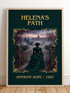 Helena'S Path Classic Book Art Print by Anthony Hope – framed print leaning on a wooden floor