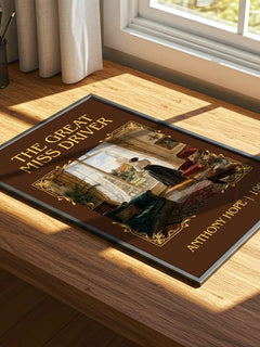 The Great Miss Driver Classic Book Art Print by Anthony Hope – print on a sunlit desk