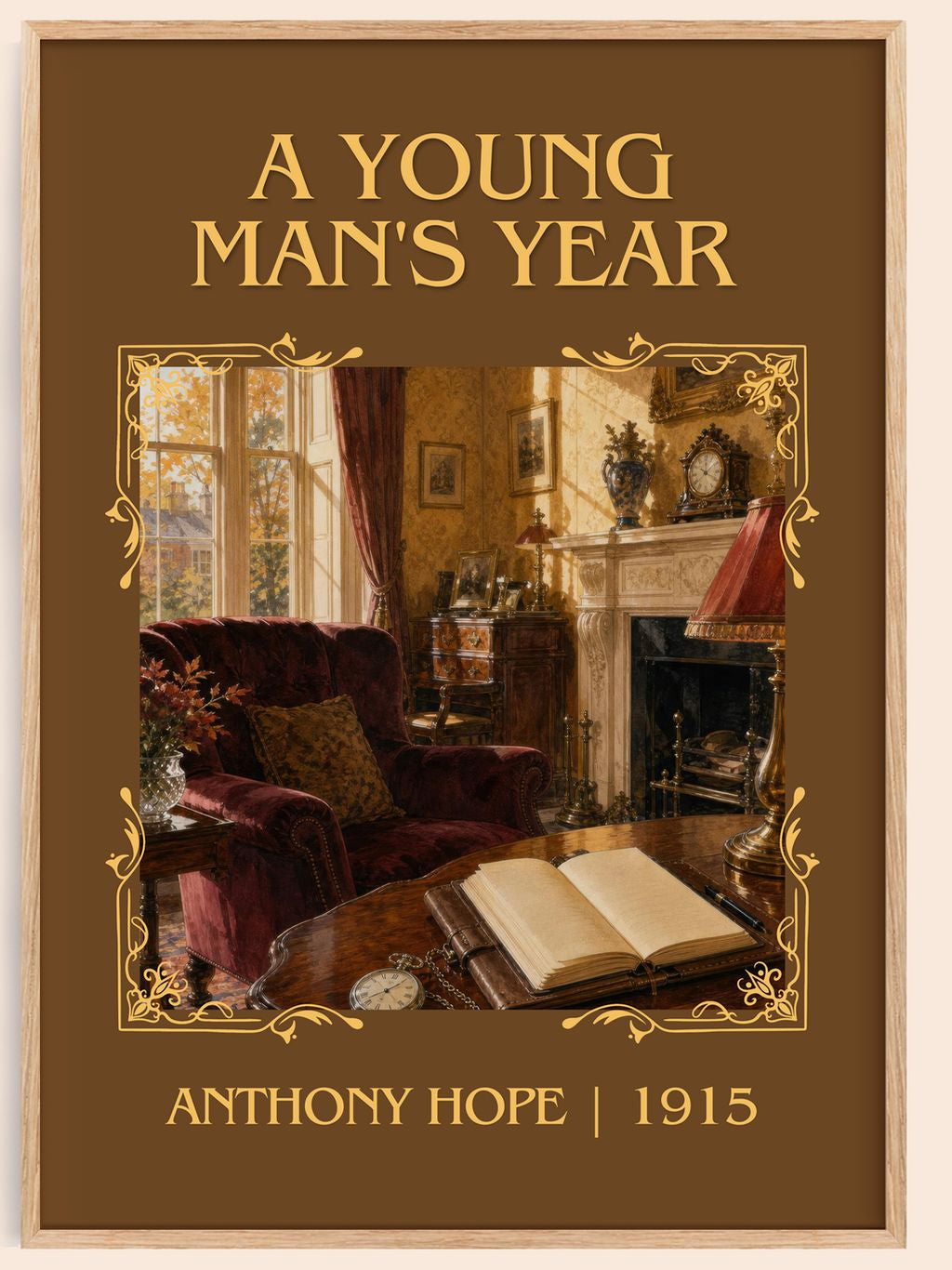 A Young Man'S Year Classic Book Art Print by Anthony Hope – book poster