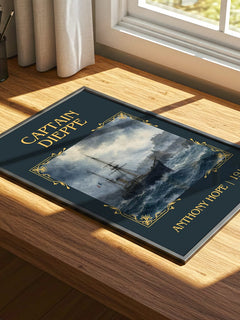Captain Dieppe Classic Book Art Print by Anthony Hope – print on a sunlit desk