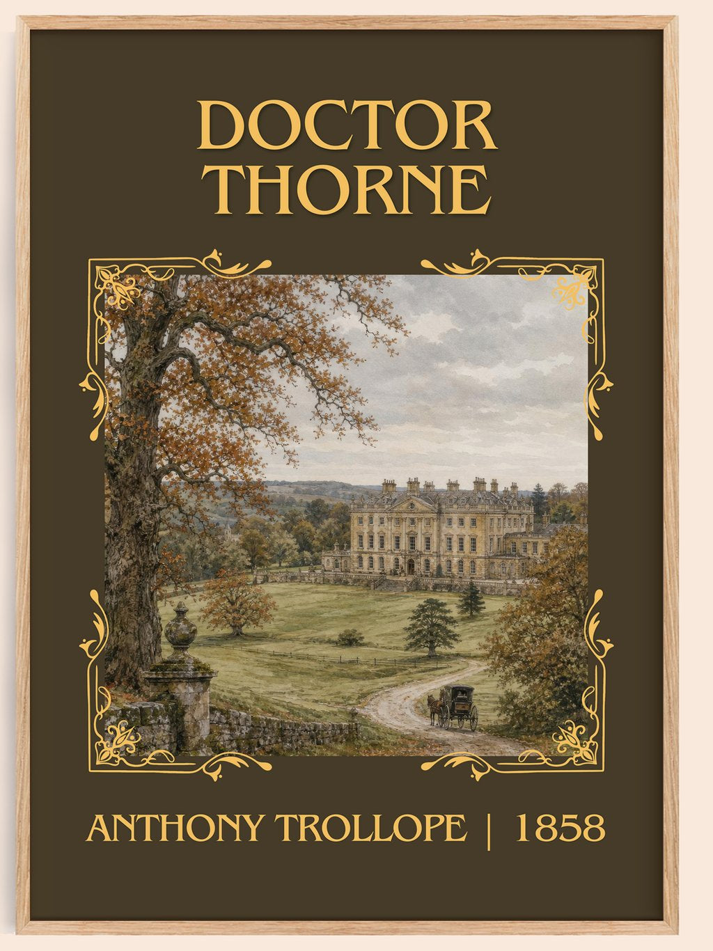 Doctor Thorne Classic Book Art Print by Anthony Trollope – book poster