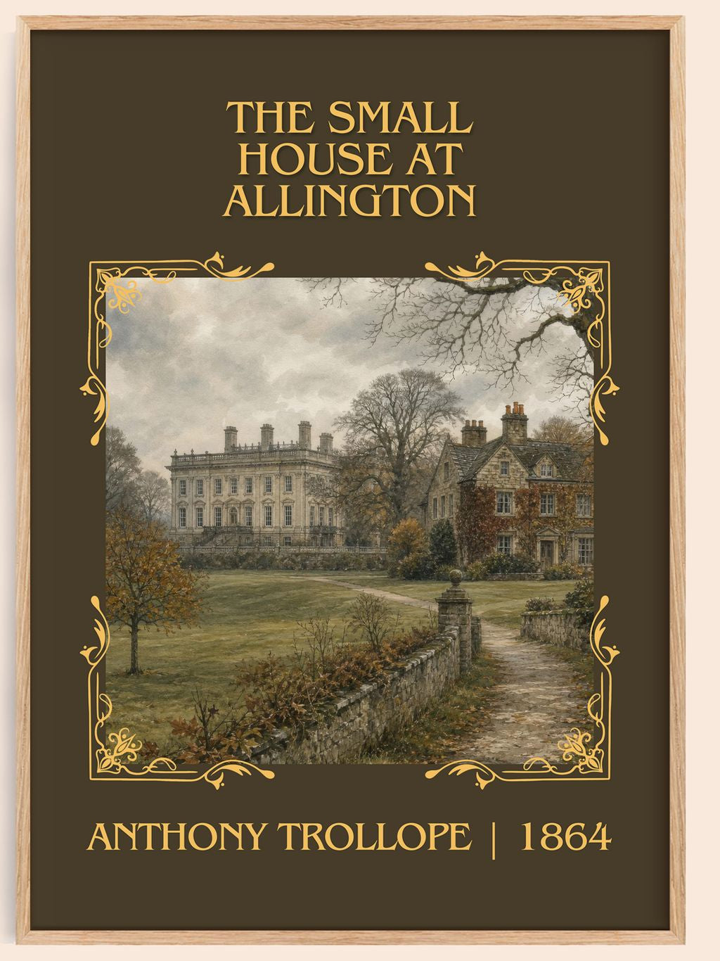 Small House At Allington Classic Book Art Print by Anthony Trollope – book poster