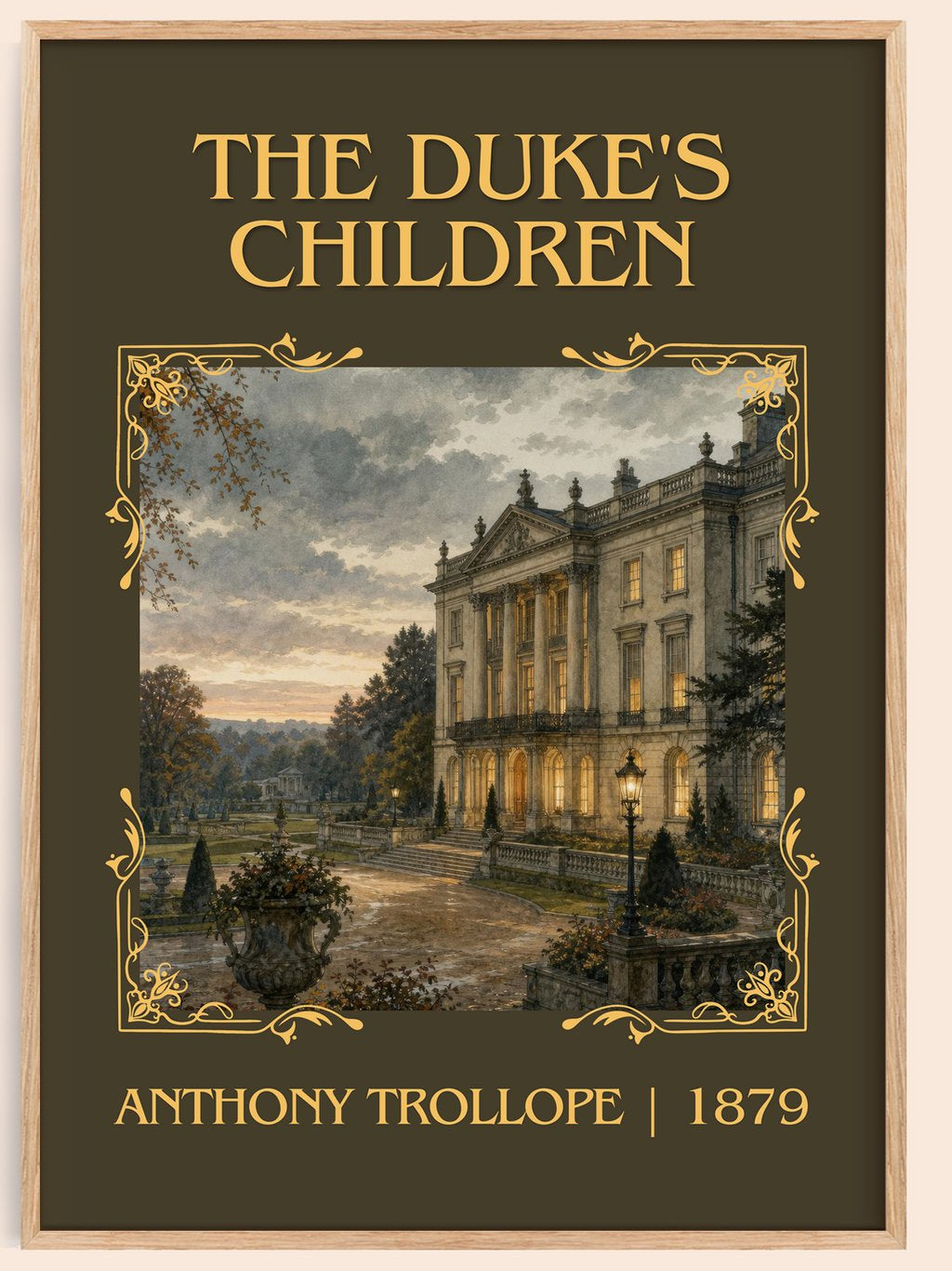 The Duke'S Children Classic Book Art Print by Anthony Trollope – book poster