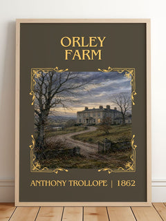 Orley Farm Classic Book Art Print by Anthony Trollope – framed print leaning on a wooden floor