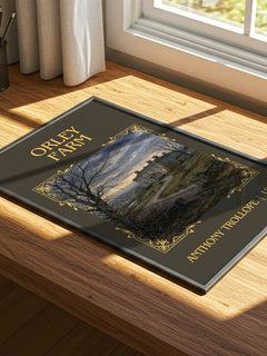 Orley Farm Classic Book Art Print by Anthony Trollope – print on a sunlit desk