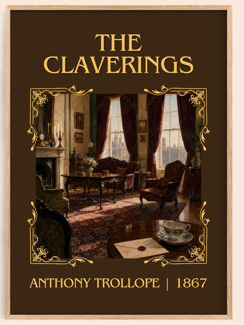 The Claverings Classic Book Art Print by Anthony Trollope – book poster