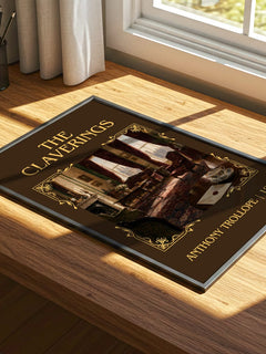 The Claverings Classic Book Art Print by Anthony Trollope – print on a sunlit desk