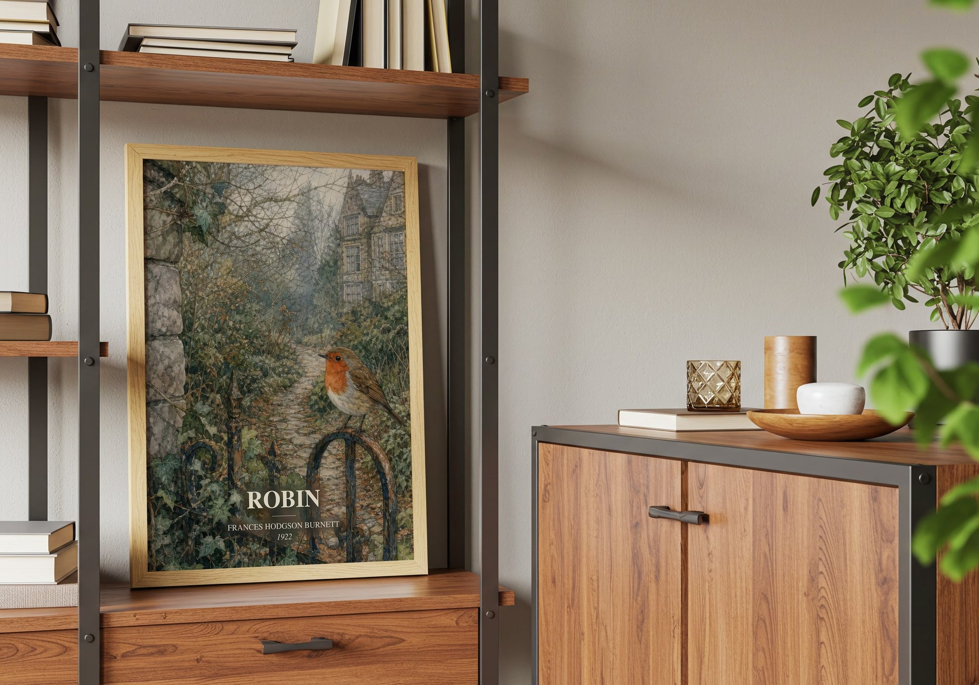 Robin book watercolour illustration paper finish options – matte satin gloss