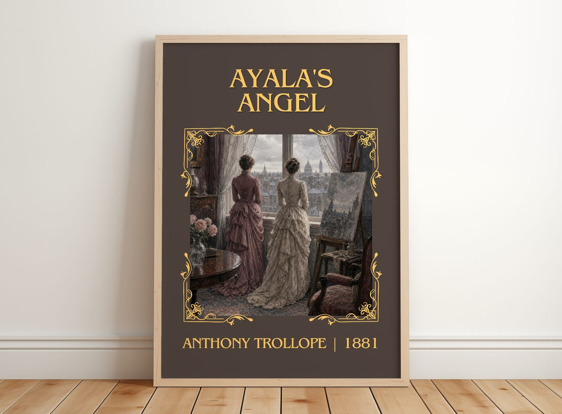Ayala'S Angel Classic Book Art Print by Anthony Trollope – framed print leaning on a wooden floor