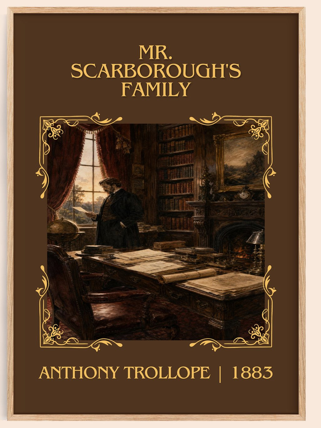 Mr. Scarborough'S Family Classic Book Art Print by Anthony Trollope – book poster