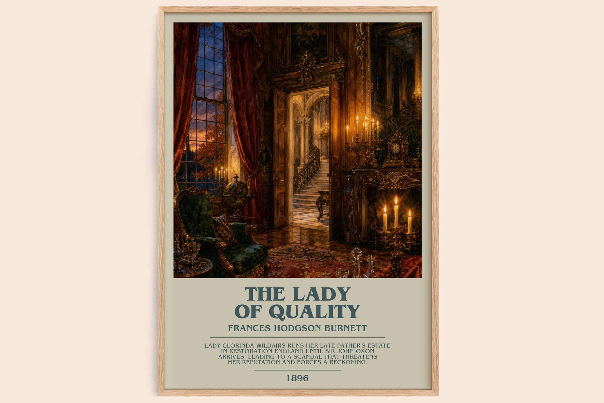 The Lady Of Quality Bookish Wall Art by Frances Hodgson Burnett