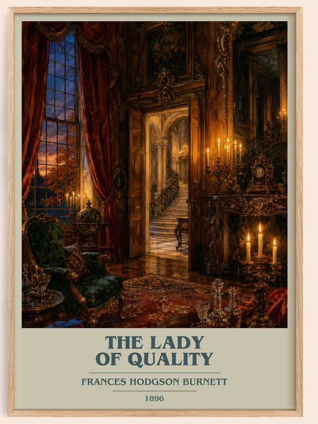 The Lady Of Quality Book Cover Poster by Frances Hodgson Burnett