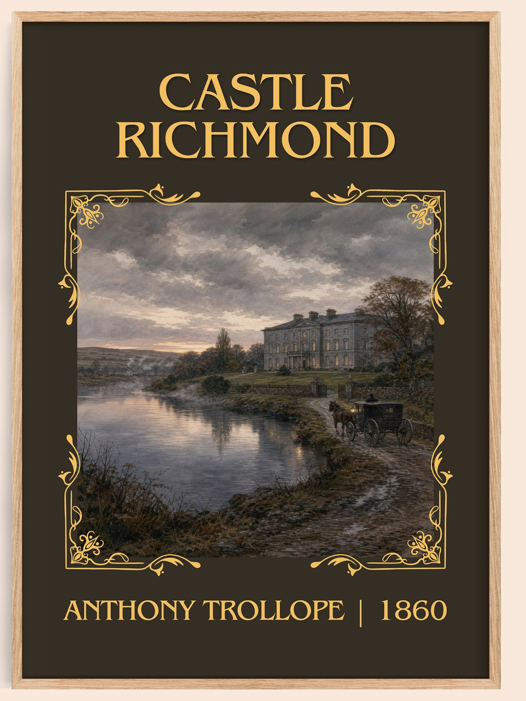 Castle Richmond Classic Book Art Print by Anthony Trollope – book poster