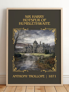 Sir Harry Hotspur Of Humblethwaite Classic Book Art Print – framed print leaning on a wooden floor