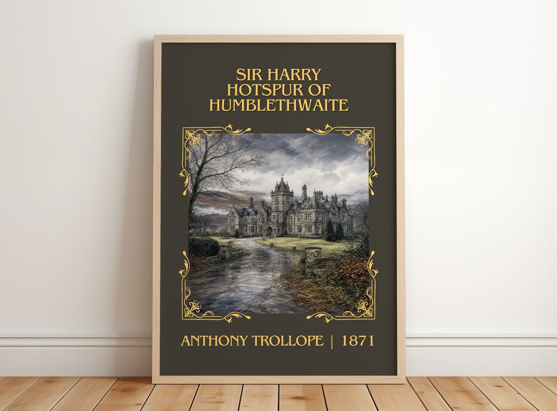 Sir Harry Hotspur Of Humblethwaite Classic Book Art Print – framed print leaning on a wooden floor