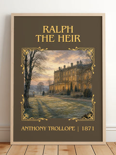 Ralph The Heir Classic Book Art Print by Anthony Trollope – framed print leaning on a wooden floor