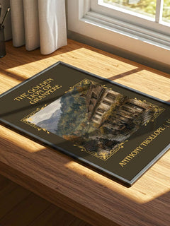 The Golden Lion Of Granpere Classic Book Art Print by Anthony Trollope – print on a sunlit desk