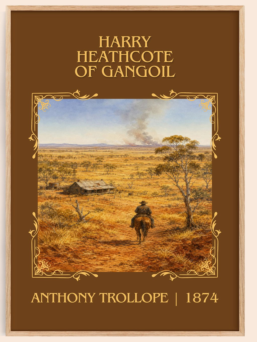 Harry Heathcote Of Gangoil Classic Book Art Print by Anthony Trollope – book poster