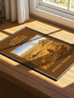 Harry Heathcote Of Gangoil Classic Book Art Print by Anthony Trollope – print on a sunlit desk