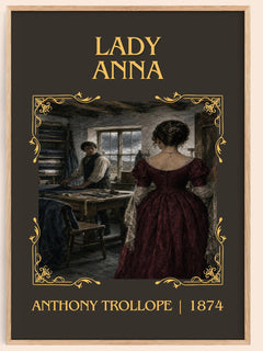 Lady Anna Classic Book Art Print by Anthony Trollope – book poster