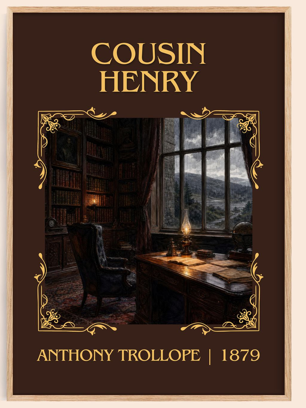 Cousin Henry Classic Book Art Print by Anthony Trollope – book poster