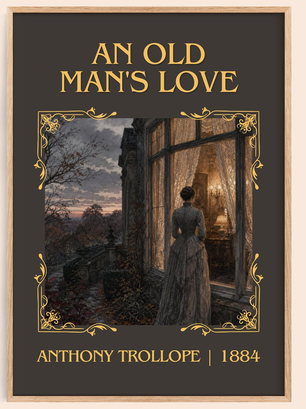 An Old Man'S Love Classic Book Art Print by Anthony Trollope – book poster