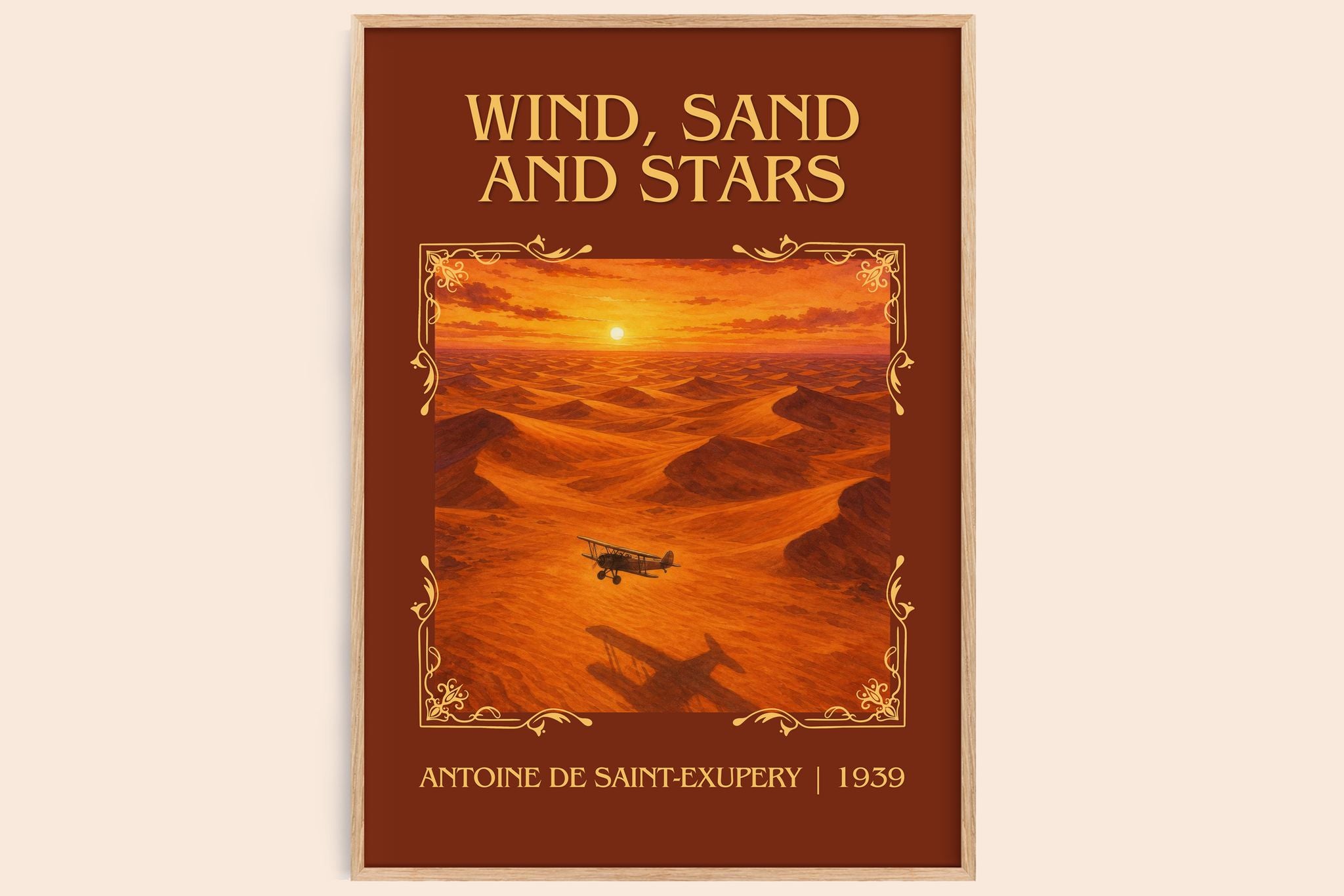 Wind, Sand And Stars Classic Book Art Print by A. Saint-Exupery
