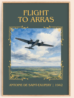 Flight To Arras Classic Book Art Print by Antoine De Saint-Exupery – book poster