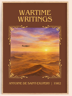 Wartime Writings Classic Book Art Print by Antoine De Saint-Exupery – book poster